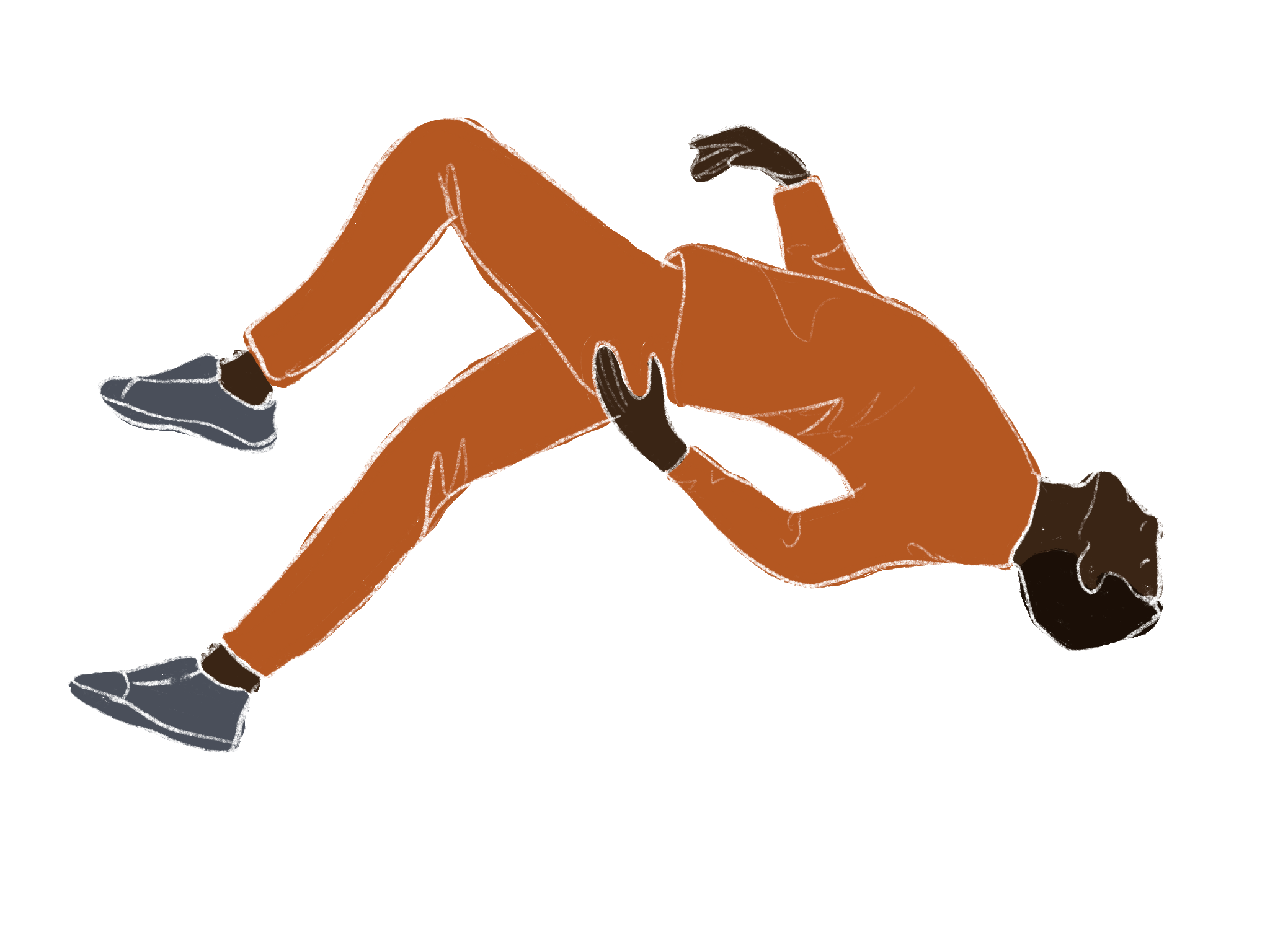 Graphic of a male youth in an orange jumper